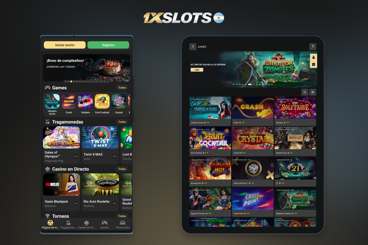1xslots aplicacion descargar argentina gratis